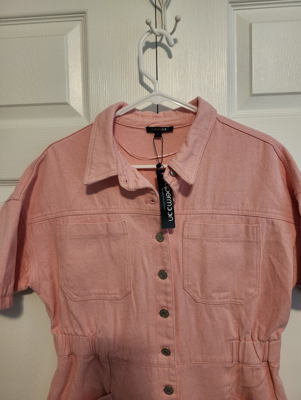 Papermoon Coral Pink Cotton Top - Picture 2 of 4